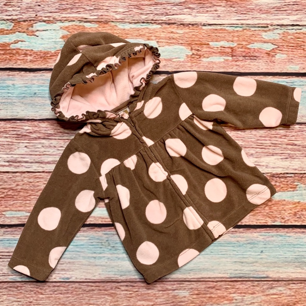 Carter’s Polka Dot Fleece Zip Hooded Jacket